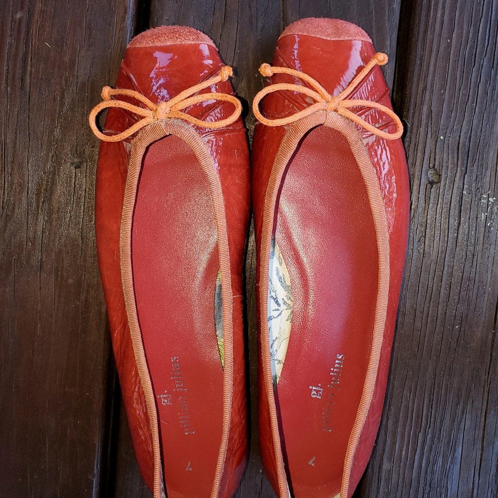 Gillian julius flats 7 leather red